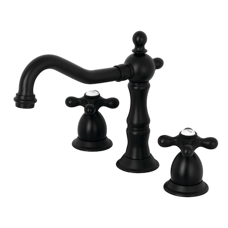 Kingston Brass KS1970AX 8" Widespread Bathroom Faucet, Matte Black KS1970AX